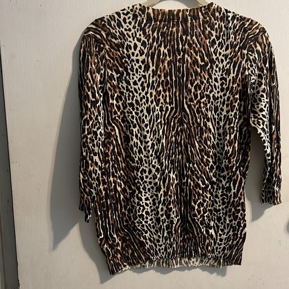 J. Crew Brown and Black Fitted Ribbed Blouse - Picture 3 of 3